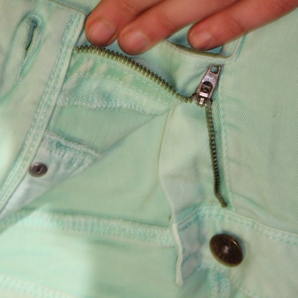 Bullhead Black Mint Green Womens Size 3 Jeans - Picture 4 of 6